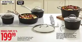 Canadian Tire Heritage the rock non-stick diamond cookset offer