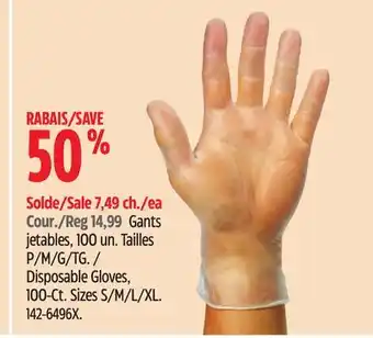 Canadian Tire Disposable gloves, 100-ct offer