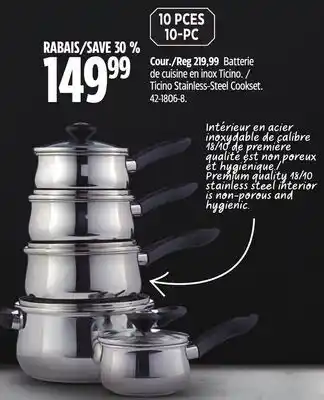 Canadian Tire Lagostina ticino stainless-steel cookset offer