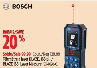 Canadian Tire Bosch blaze 165' laser measure offer