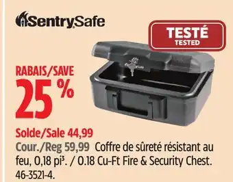Canadian Tire Sentry 0.18 cu-ft fire & security chest offer