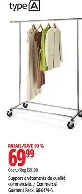 Canadian Tire Type a commercial garment rack offer
