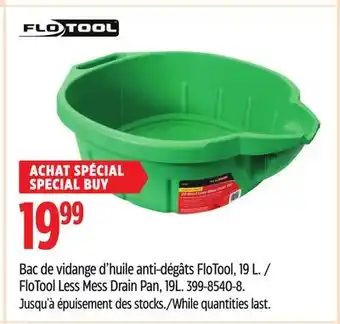 Canadian Tire Hopkins towing solution flotool less mess drain pan, 19l offer