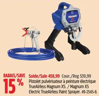 Canadian Tire Graco magnum x5 electric trueairless paint sprayer offer
