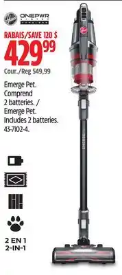 Canadian Tire Hoover emerge pet vacuum offer