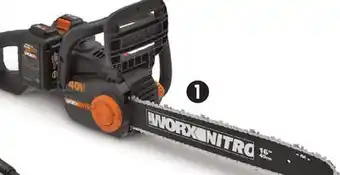 Canadian Tire Worx 40v nitro chainsaw, 16 (kitted) offer
