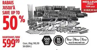 Canadian Tire Maximum master socket & wrench set, 500-pc, crv, nickel-chrome plating offer