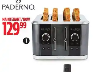 Canadian Tire Paderno 4-slice toaster, 1800w offer