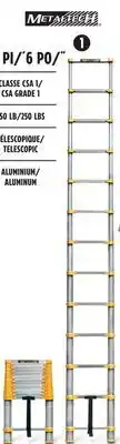 Canadian Tire Metaltech csa approved grade 1 aluminum telescopic ladder, 12.5-ft, 250-lb offer