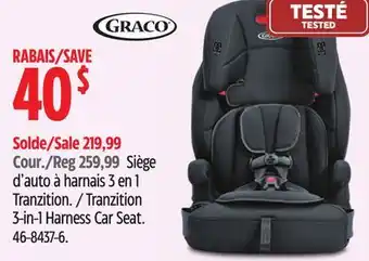 Canadian Tire Graco tranzition 3-in-1 harness car seat offer