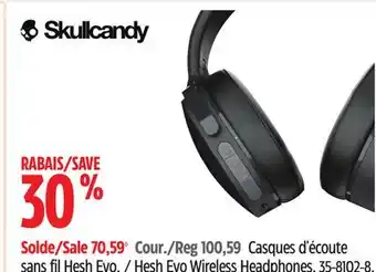 Canadian Tire Skullcandy hesh evo wireless headphones offer