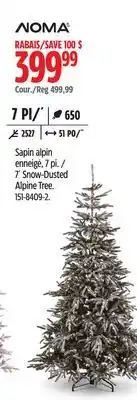 Canadian Tire Noma 7' snow-dusted alpine tree offer