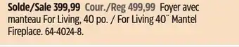 Canadian Tire For living 40 mantel fireplace offer