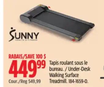 Canadian Tire Sunny under-desk walking surface treadmill offer