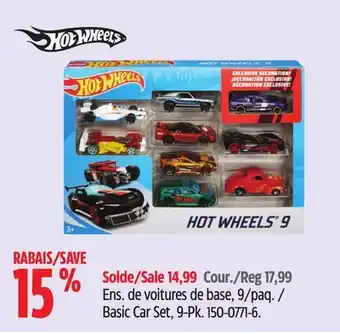 Canadian Tire Hot wheels basic car set, 9-pk offer
