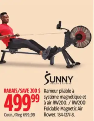 Canadian Tire Sunny rw200 foldable magnetic air rower offer
