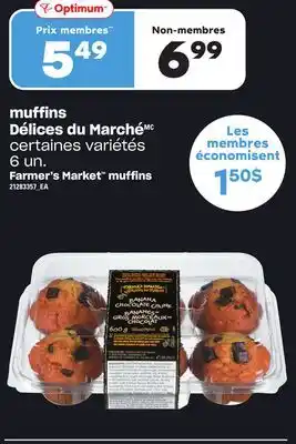 Provigo Muffins délices du marché, 6 un offer