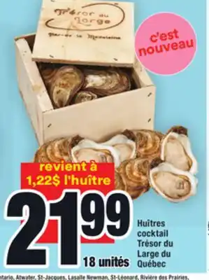 Super C Huîtres cocktail trésor du large du québec offer