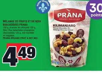 Super C Melange de fruits et de noix biologiques prana | prana organic fruit & nut mix offer