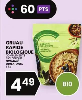 Rachelle-Bery Grocery Compliments organic quick oats offer