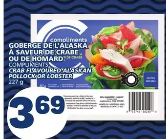 Marché Bonichoix Compliments crab flavoured alaskan pollock or lobster offer