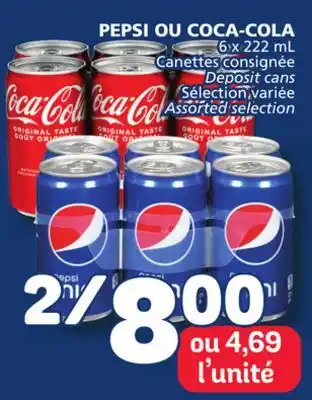 Marché Bonichoix Pepsi ou coca-cola offer