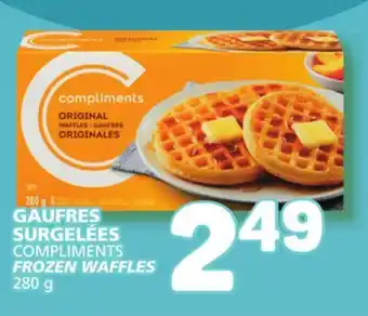 Marché Bonichoix Compliments frozen waffles offer