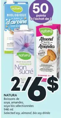 Brunet Natura boissons de soya, amandes, soya bio sélectionnées offer