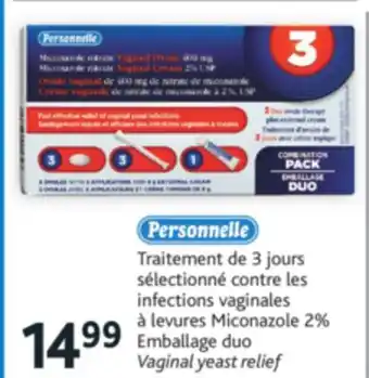 Brunet Personnelle traitement de 3 jours sélectionné contre les infections vaginales à levures miconazole 2% offer