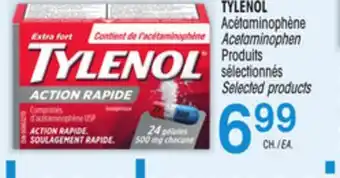 Uniprix Tylenol acétaminophène acetaminophen/produits sélectionnés selected products offer