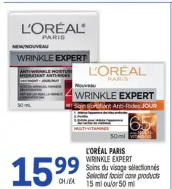 Uniprix L'oréal paris wrinkle expert soins du visage sélectionnés/ selected facial care products offer