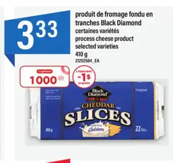 Maxi Produit de fromage fondu en tranches black diamond, 410 g offer