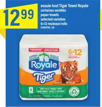 Maxi Essuie-tout tiger towel royale, 6=12 rouleaux offer