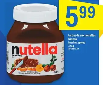 Maxi Tartinade aux noisettes nutella 725 g offer