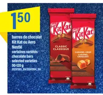 Maxi Barres de chocolat kit kat ou aero nestlé 90-120 g offer