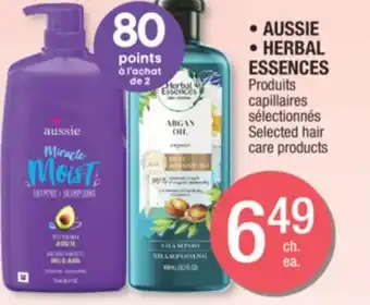 Jean Coutu Aussie, herbal essences selected hair care products offer