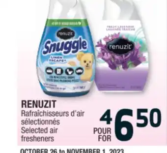 Jean Coutu Renuzit selected air fresheners offer