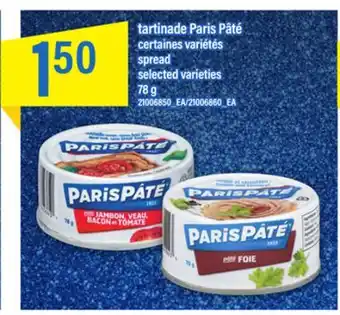 Maxi Tartinade paris pâté offer