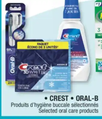 Jean Coutu Crest, oral-b selected oral care products offer