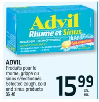 Jean Coutu Advil selected cough, cold and sinus products offer
