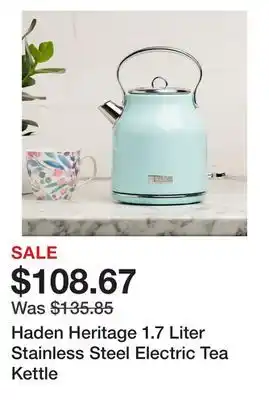 Bed Bath & Beyond Haden heritage 1.7 liter stainless steel electric tea kettle offer