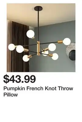 Wayfair Pumpkin french knot throw pillow offer