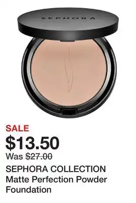 Sephora Sephora collection matte perfection powder foundation offer