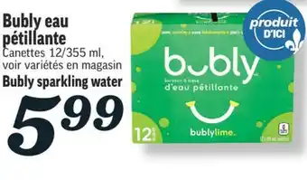 Marché Richelieu Bubly eau pétillante | bubly sparkling water offer