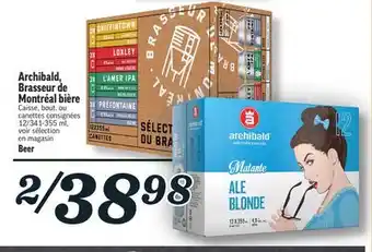 Marché Richelieu Archibald, brasseur de montréal bière | beer offer