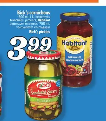 Marché Richelieu Bick's cornichons | bick's pickles offer