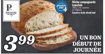 Marché Richelieu Miche campagnarde tranchée | country-style sliced loaf offer