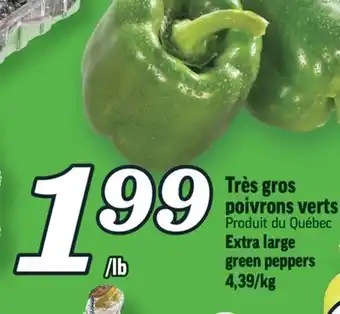 Marché Richelieu Très gros poivrons verts | extra large green peppers offer