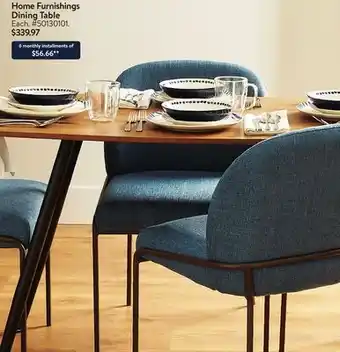 Walmart Home furnishings dining table offer