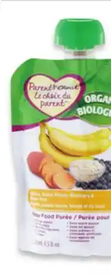 Walmart Parent's choice 100% organic pouches offer